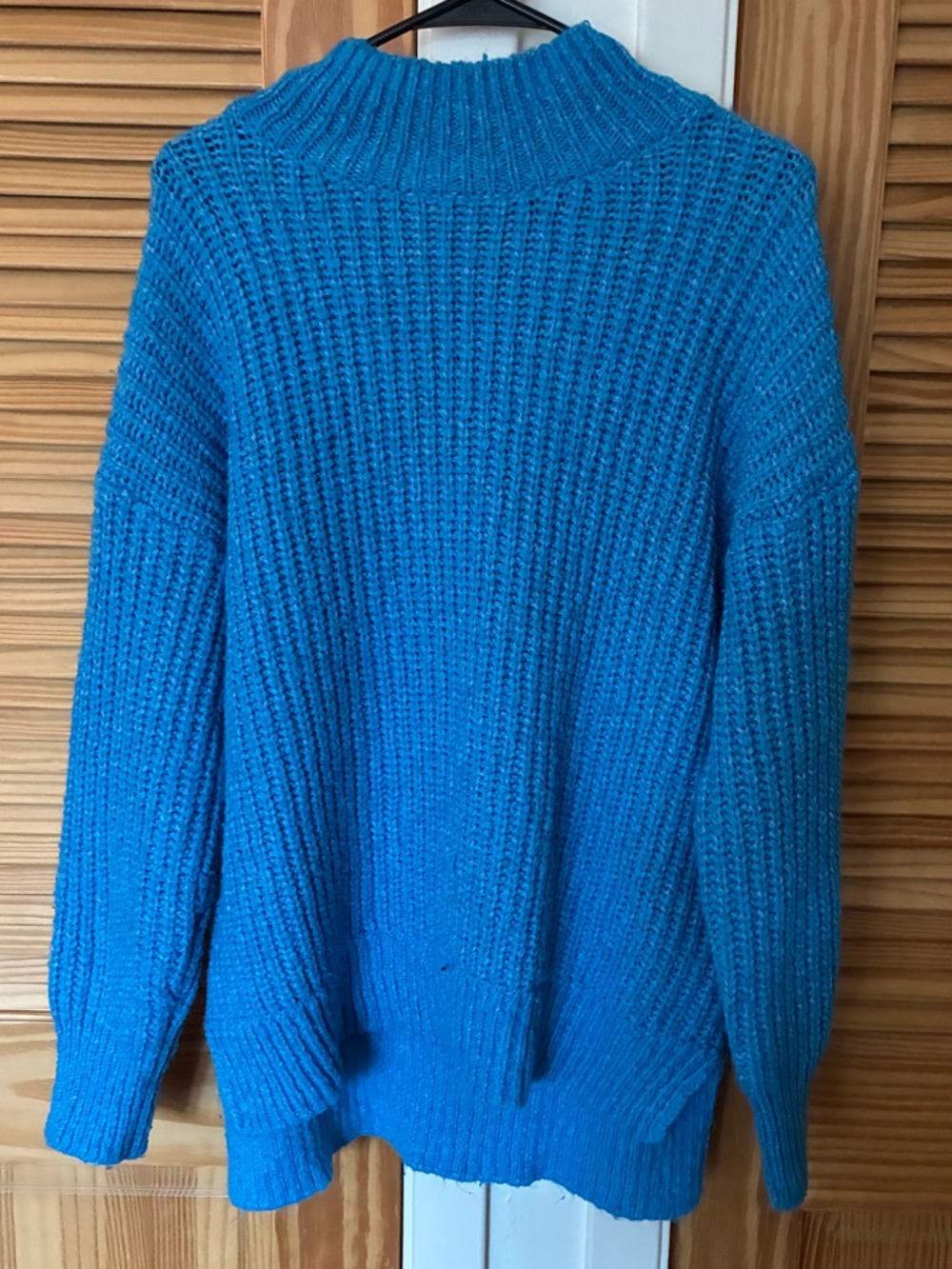 Bright Blue Cozy Ribbed Women's Sweater size xl